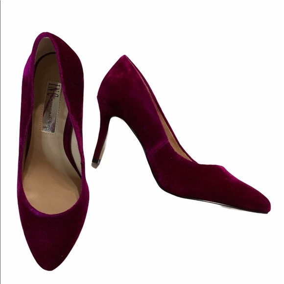 INC Int’l Fuschia Velvet Pumps Heeled Pump Size 5.5 New Condition - Picture 6 of 7